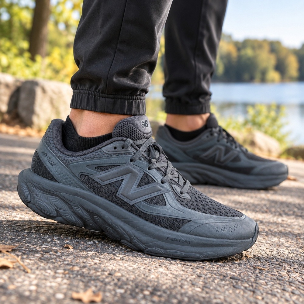New Balance Fresh Foam Trainer Running Shoes Black Athletic Sneakers Men's 7.5 D